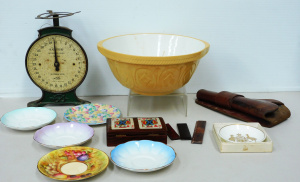Lot 84 - Mixed lot of quality items inc large vintage TG Green mixing bowl (29cm