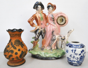 Lot 116 - 3 x Pieces of Ceramics incl West German Vase by Bay Keramik 62 20 w ma