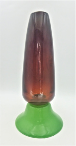Lot 194 - Miles Johnson Australian Art Glass Vase - Maroon - Red tapering form t
