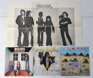 3 x Vinyls LP Records & Santana centre fold out - Talking Heads, Alice Coope