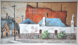 Ric Elliott (1933 - 1995) Framed Oil Painting - Ladies Hairdresser - Signed lowe