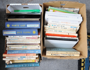 2 x boxes of Vintage UK Car Manuals & Service Guides inc Morris, Mini, Vauxh