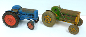 2 x vintage toy tractors inc die-cast Chad Valley Fordson Major, Mettoy pressed