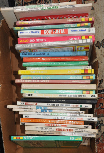 Boxe lot of Vintage European Car Manuals & Service Guides inc VW, Peugeot, F