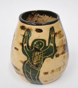 Eileen Keys (1903-1992) Aistralian Pottery Vase - aboriginal style decoration -