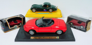 Group of die-cast sports cars inc Maisto Alfa Romeo Spider 1995 (30cm L), Burago