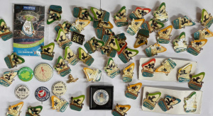 Grp badges - Cathy Freeman 2000, Ballarat Highland Marching Club, Maryborough Fe