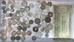 Grp currency incl Coins, mainly Australian shillings, 3d, 50c, 6d, UK, France, N