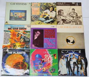 Lot of Vintage Vinyl LP Records incl Don Mclean, Cat Stevens, Buddy Holly, The M