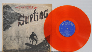 Vintage Tiwanese pressed transparent orange vinyl LP record of The Ventures - Su