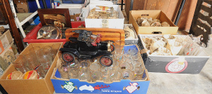 6 x Boxes of Assorted Beer Glasses & EPNS incl Jim Beam Decanter in Style of