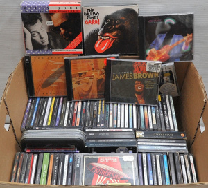 Lot 25 - Box lot of CDs inc Billy Joel box set, Led Zeppelin, Cold Chisel, Elvis