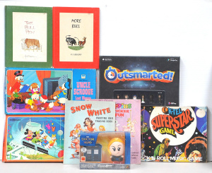 Lot 42 - Lot of Vintage Kids Board Games & Books incl Disney World Puzzle, S