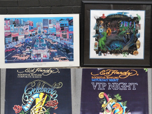 Lot 45 - Lot pics & posters inc History of the Batcave, 2 x very large ED Ha