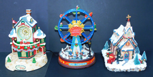 Lot 76 - 3 x Mechanical Christmas decorations inc Mr Christmas Holiday Time 32c