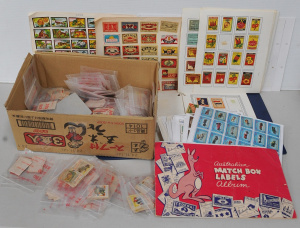 Lot 97 - Very extensive collection of vintage match box labels inc Australian, S