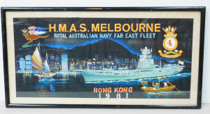 Lot 98 - Frame watercolour on silk commemorative painting celebrating the arriva