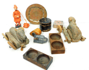 Lot 101 - Box lot - Vintage Wooden & other items - small Foundry Moulds, cav