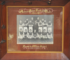 Lot 120 - Framed Photograph of the 1924 Auburn Junior Football Club Presented t