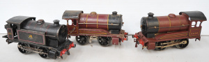Lot 135 - 3 x vintage Hornby 0 Gauge Model Railway Steam Engines - 2 x maroon 56
