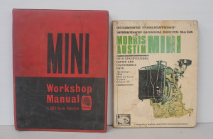 Lot 136 - 2 x vintage Morris Austin Mini workshop manuals from BMC and Scientifi