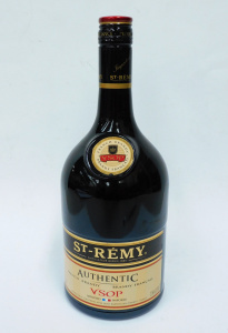 Lot 137 - 1L St Remy French Brandy VSOP - contents replaced with coloured water
