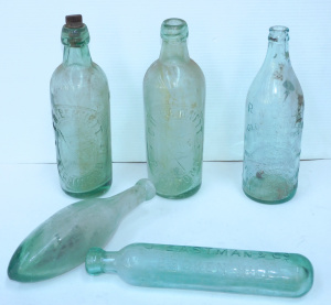 Lot 165 - Group of vintage glass bottles inc J Eastman & Co - Broken Hill (2