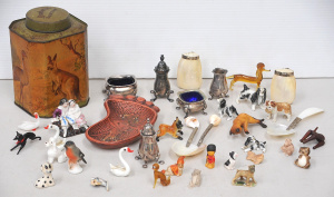 Lot 169 - Small lot Bushells Tea Tin with Image of Australian Animals to Sides,