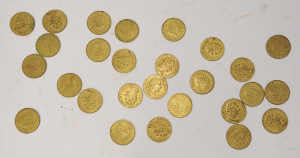 Lot 182 - 27 x George 11, imitation Spade Half Guineas