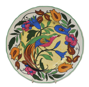Lot 204 - 1930s Art Deco Royal Doulton Bird of Paradise Cabinet Plate 26 5cm D