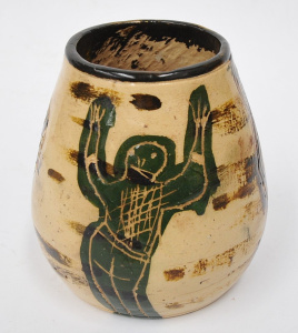 Lot 222 - Eileen Keys (1903-1992) Australian Pottery Vase - aboriginal style dec