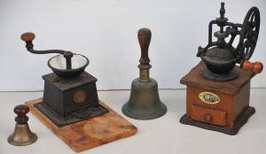 Group lot Vintage items inc early 1900s C Of Wolverhampton Cast Iron and enamel