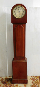Lot 1 - Vintage 2 piece Granddaughter Clock - Australian Cedar case of simple tr