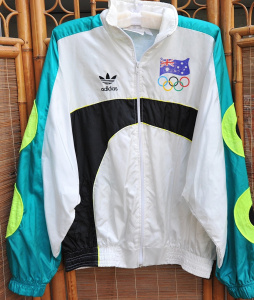Lot 12 - Vintage Adidas Australian Olympic team parachute Tracksuit top form the