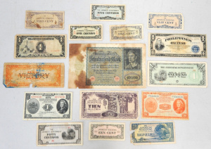 Lot 40 - Vintage inter-war, war-time and occupation currency inc Dutch issued 19