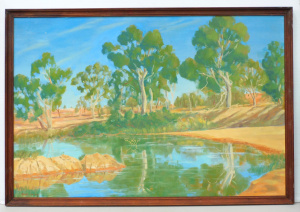Lot 94 - Michael Chapman (Active c1970s) Large framed Decorative Oil Painting -