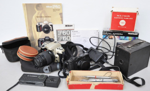 Lot 107 - Lot of Mixed Cameras, Accessories & Dentist Tools incl Nikon F60 F