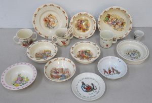 Lot 124 - Lot of Royal Doulton Bunnykins Ceramic Nursery ware incl Bowls, Spoons