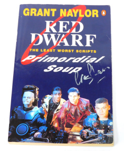 Lot 140 - Softcover volume of Red Dwarf - The Least Worst Scripts Primordial Sou