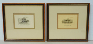 Lot 154 - Joan Storie (Active c1980s) Pair small Miniature framed Watercolours -