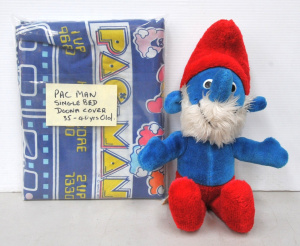 Lot 163 - Vintage Pac Man single doona cover (c late 80early 90s) + Sepp BP Aust