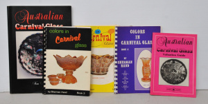 Lot 211 - Group lot Carnival Glass reference books inc Australian Carnival glass