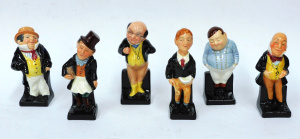 Lot 218 - 6 x Vintage Royal Doulton Dickens series Figures inc Micawber, Trotty