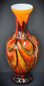 Lot 229 - Large vintage 1970s Italian Opaline Florance Glass vase designed by Ca