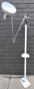 Lot 12 - Large industrial Planet lamp - approx 230cm H extended