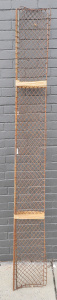 Lot 40 - 2 x large vintage wire mesh railway luggage racks - 259cm L