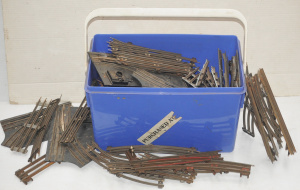 Lot 47 - Box lot of Assorted Vintage O-Gauge Model Train Tracks incl Straight Ra