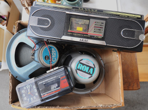 Lot 49 - Group of vintageretro audio gear inc Plessey C12P speaker, Rola 12Ux sp