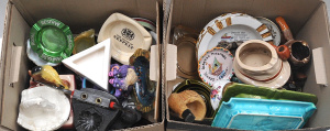 Lot 56 - Large lot of 2 boxes of vintage novelty, figural, advertising and other