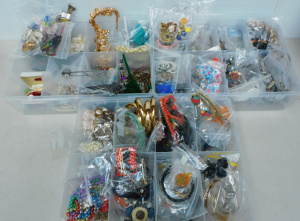 Lot 79 - Large Group - 3 x Trays of Costume Jewellery inc Bangles, Necklaces, Br